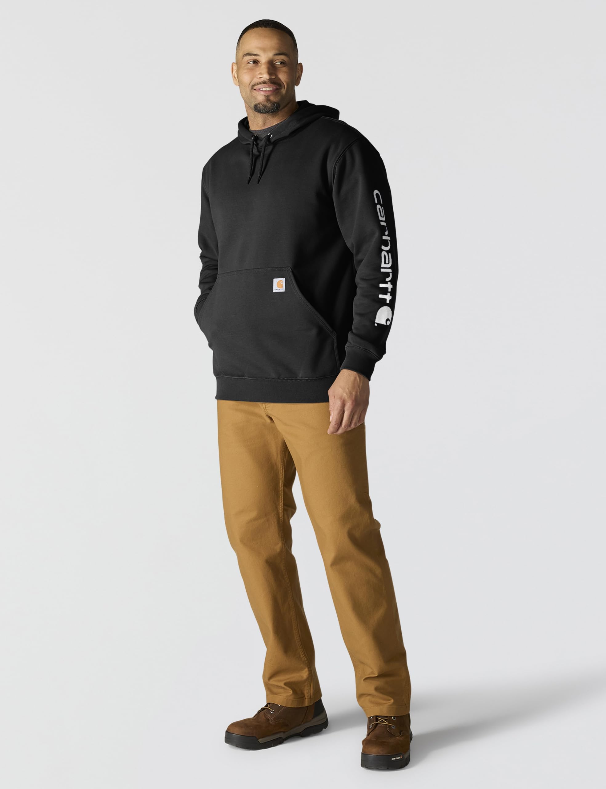 Carhartt Men's Loose Fit Midweight Logo Sleeve Graphic Sweatshirt