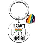 MOEXUKO Lesbian Gifts Gay Gifts LGBTQ Pride Gift LGBT Rainbow Keychain LGBTQ Stuff Pride Month Birthday Wedding Thanksgiving Christmas Gift for Women Men Gay Stuff Keyring