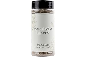 Olive & Vine Marjoram Leaves, Earthy & Aromatic, Seasoning for Soups, Stews, and Roasts, Rich Tradition, Authentic Taste, For Global Recipes (2 Ounce)