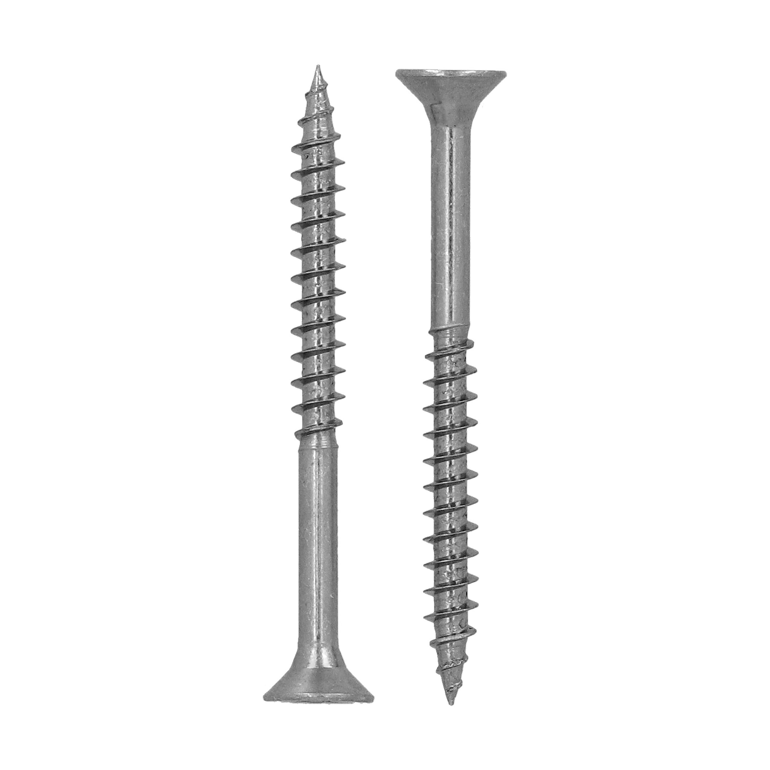 HELPMATE - Universal Screws Countersunk Head 4.5 x 50 Stainless Steel A2 Rustproof - Pack of 300 Wood Screws with PZ 2 Drive and Partial Thread - Chipboard Screws for Indoor and Outdoor Use