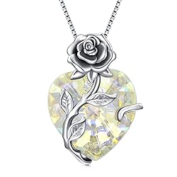 OCJ April Birthstone Necklace 925 Sterling Silver