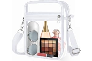 BANYAKONG Clear Bag Stadium Approved,Clear Crossbody Purse Bag, with Adjustable Shoulder Strap for Women, With front pocket