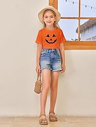 Girls Short Sleeve T Shirts Kids Fashion Halloween