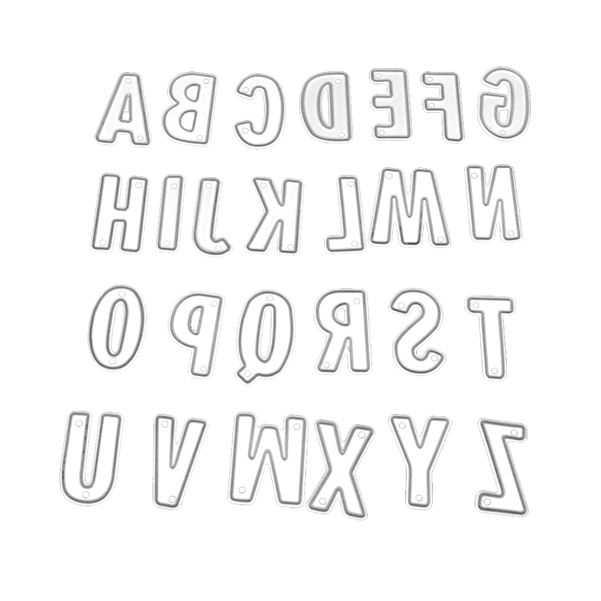 WANGCL Metal Capital 26 Alphabet Cutting Dies, Spelling Letter Number Die Cuts for Card Making Stencil Embossing Tool Scrapbooking DIY Etched Craft Dies