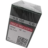 GROZ-BECKERT Needle in CKPSMS Clear Plastic Box- 100 Groz Beckert DBXK5 Industrial Embroidery Sewing Machine Needles Compatible with Tajima Barudan SWF (Size 75/11)
