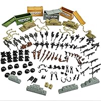 Taken All Custom Military Army Weapons and Accessories Set Compatible Major Brands ，Accessories - Hats, Weapons, Tools, Modern Assault Pack Military Building Blocks Toy (Original Version)