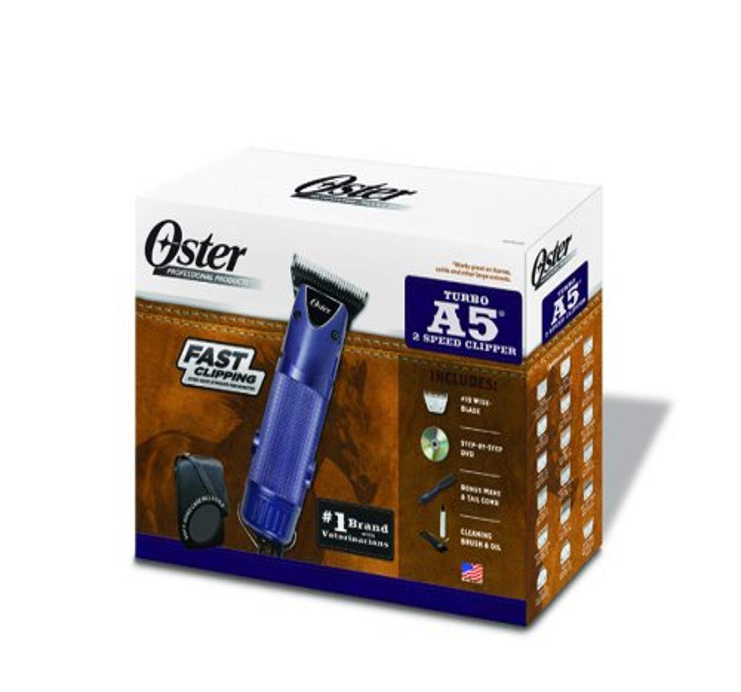 Oster Professional A5 Turbo 2-Speed Equine Clipper Kit Blue in