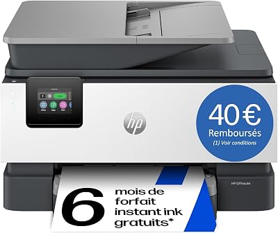 OfficeJet Pro 9132e, 404M5B, Imprimante Multifonction à Jet d'encre A4 Couleur, Recto Verso Automatique, 22 ppm, Wi-FI,6 Mois de Forfait Instant Ink Gratuit, Grise