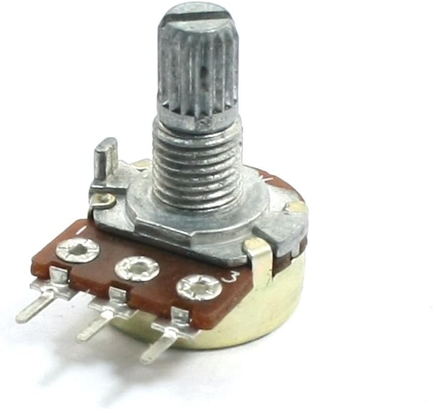 IIVVERR B20K 20K ohm 3 Terminals Single Linear Rotary Taper Potentiometer (B20K 20K ohm 3 Terminales Ãšnico Potencimetro Rotatorio Cnico Lineal