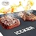 ICCKER BBQ Grill Mat - Non-stick Barbecue Mat Heavy Duty 0.39mm Extra Thick 600 Degree Grill Baking Mats (2Pack), Reusable and Easy to Clean, 16 x 13inch