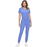 Natural Uniforms Womens Ultra-Soft Luxe Stretch Jogger Scrub Set with Regular and Petite Sizes