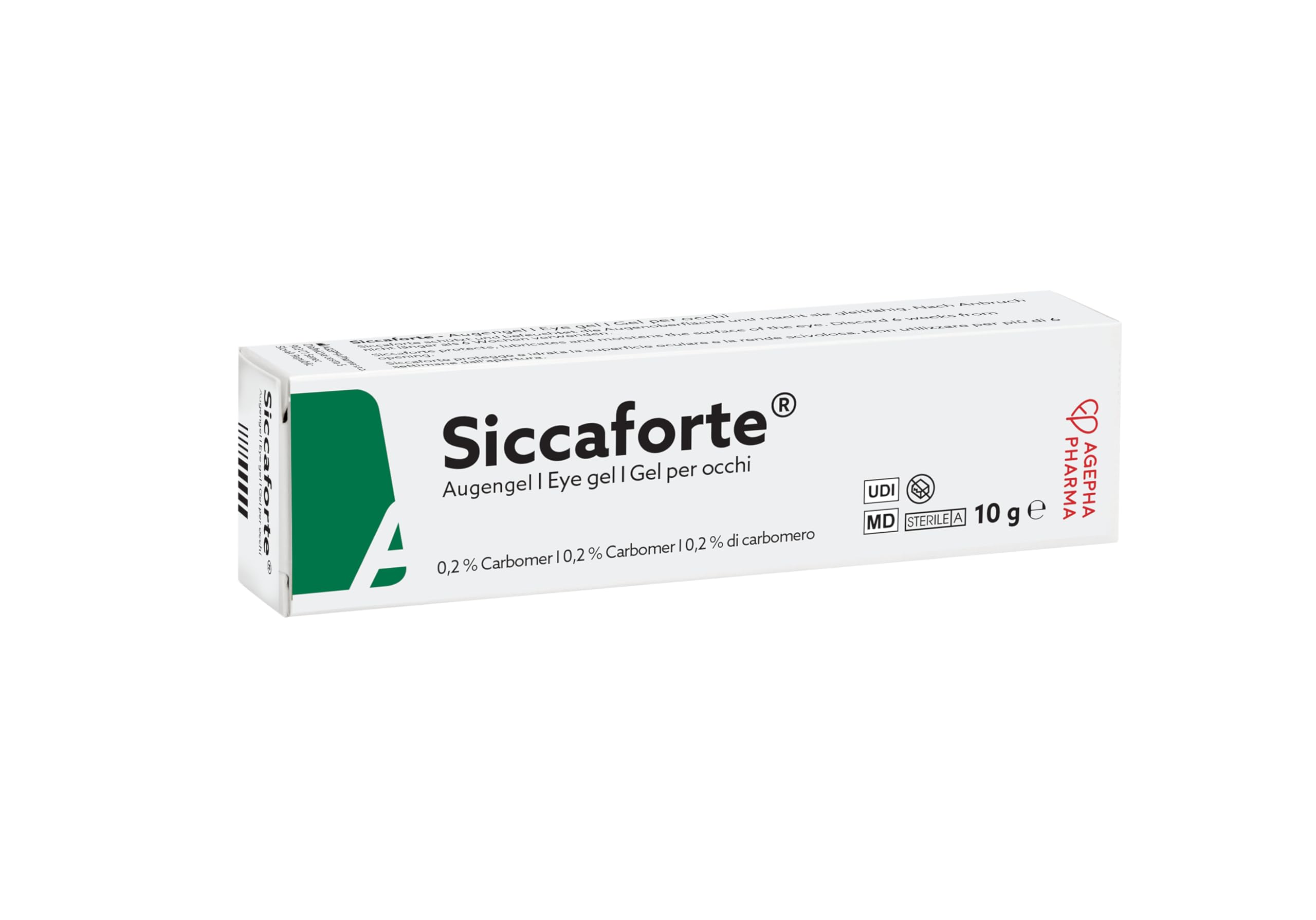 Siccaforte | Intensive Dry Eye Gel with Carbomer | Smooth, Moisturizing for Fresh Eyes | Soothing and Sore Eyes | Comfortable for Day Time Use โ image 1