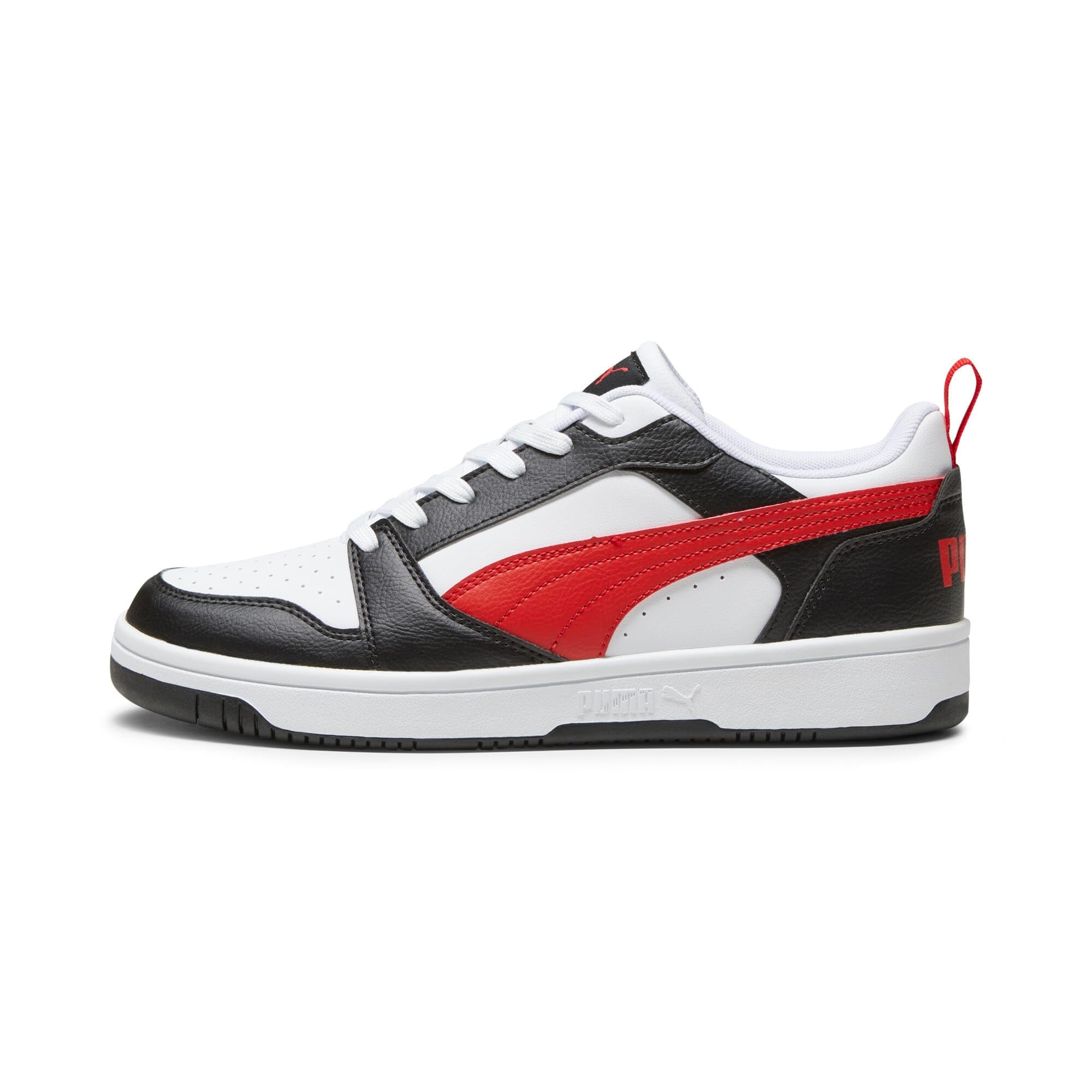 PUMA Rebound V6 Low Unisex Sneaker , Puma White For All Time Red Puma Black, 45 EU