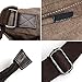 Daosen Vintage Canvas Large Unisex Messenger Sling Bag Casual Sport Shoulder Bag Messenger Bag Everyday Satchel Bag Brown