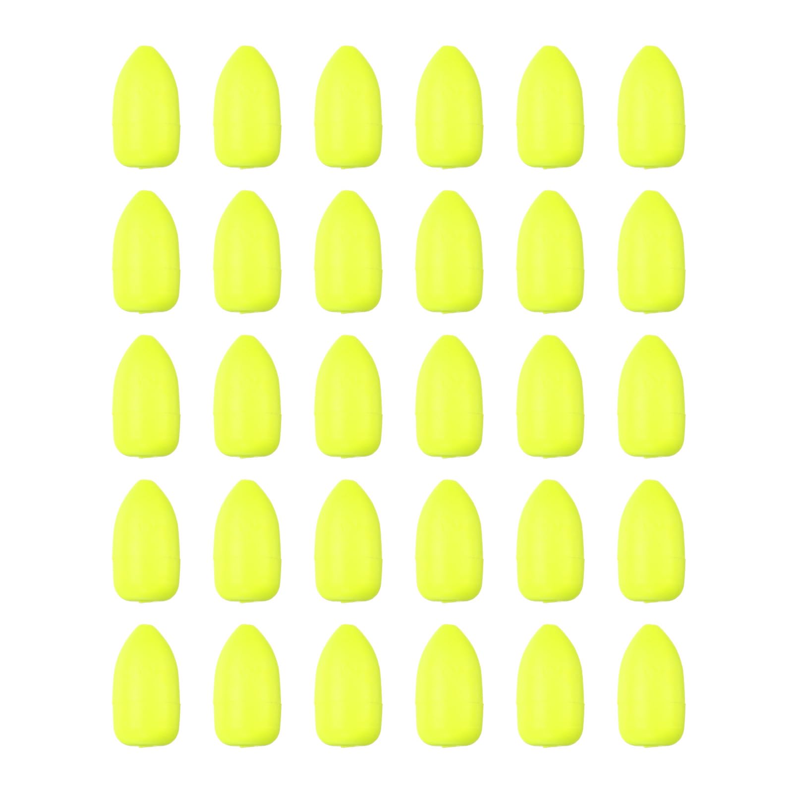 PATIKIL Fishing Foam Floats 0.5 Inch, 30Pcs Oval Snell Floats Fly Fishing Strike Indicator for Pompano Rig Trout Catfish Walleye, Yellow