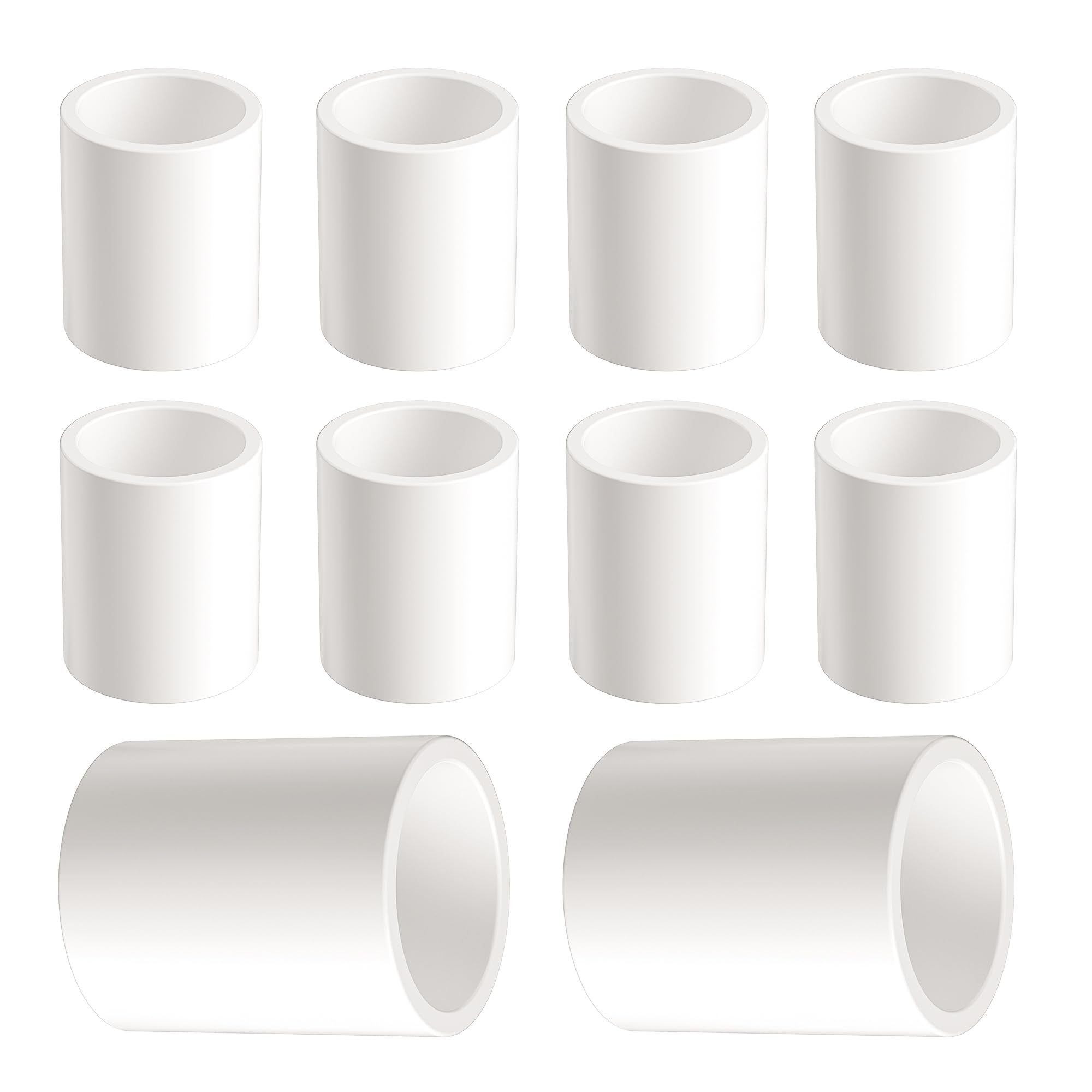 Photo 1 of 1-1/2" Pvc  Coupling Fittings, 10 Pack Heavy Duty Slip Socket Connectors for DIY Projects, Schedule 40 Adapter