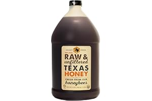 Desert Creek Honey - 100% Unfiltered, Pure, Raw Honey from Texas - Natural Sugar Substitute - One Gallon of Bulk Unprocessed, Unpasteurized American Honey - Harvested by Our Own Beekeepers
