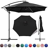 Patio Umbrella Canopy, Universal Replacement Cover for 10 Feet 8- Ribs Outdoor Round Patio Market Umbrella Parasol Canopy Top Sun Shade Accessory, 300D UV Protective And Water Resistant Patio Canopy ,