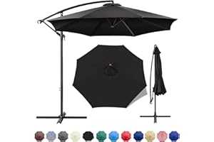 GLDDFDG Patio Umbrella Canopy, Universal Replacement Cover for 10 Feet 8- Ribs Outdoor Round Patio Market Umbrella Parasol Canopy Top Sun Shade Accessory, 300D UV Protective And Water Resistant Patio Canopy ,