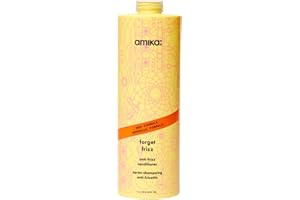 amika forget frizz anti-frizz conditioner, 1000ml | smoothing, humidity protection, up to 72 hour frizz control + lightweight
