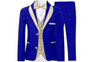 SETWELL 2025 Kids 3 Piece Suit Boys Tuxedo Shawl Lapel Children's Formal Suits for Wedding Dress Suits JTZ006