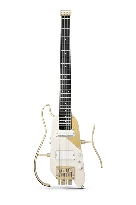 Donner HUSH X PRO Electric Guitar Kit - Smart Travel Guitar with Dozens of Preset Combinations, 7 Tone Sim Options, White-Luxe