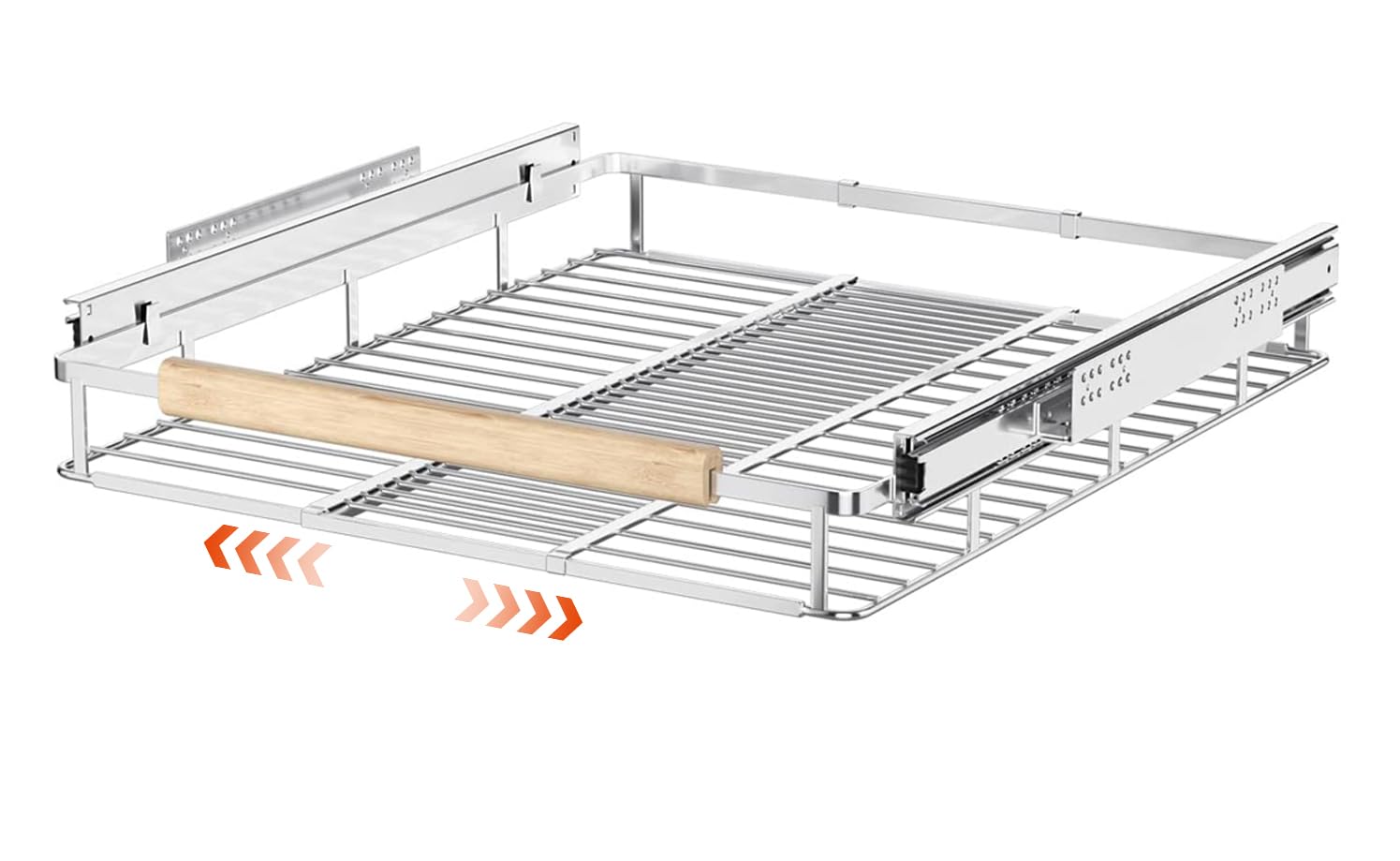 SANNO Cabinet Pull Out Shelves Organizer, Pots and Pans Organizer, Expandable Shelf Drawer for Closet, Kitchen
