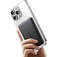 Baseus Picogo Power Bank, 0.3" Ultra Slim 5000mAh MagSafe Portable Charger with USB-C Braided Cable, Card-Size Magnetic Battery Pack, Alloy Wireless Fast Charger for iPhone 16/15/14/13/12, Lightweight