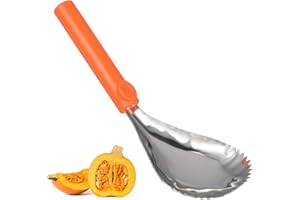 Toyvian Stainless Steel Pumpkin Core Remover Scoop Multi-Functional Fruit Corer with Serrated Edges for