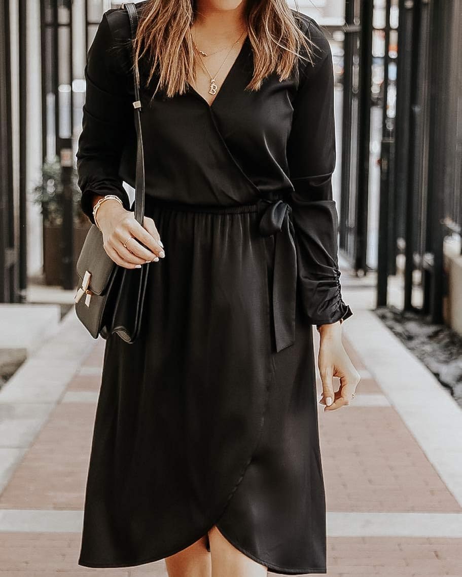 black stretch dress