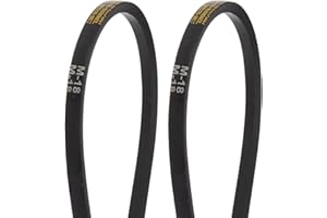HARFINGTON 2Pcs M-18 Rubber V Belt Drive Transmission Belt 18" Pitch Girth 10mm Width 5.5mm Height JIS Standard Industrial Power Belt for Machinery Mower