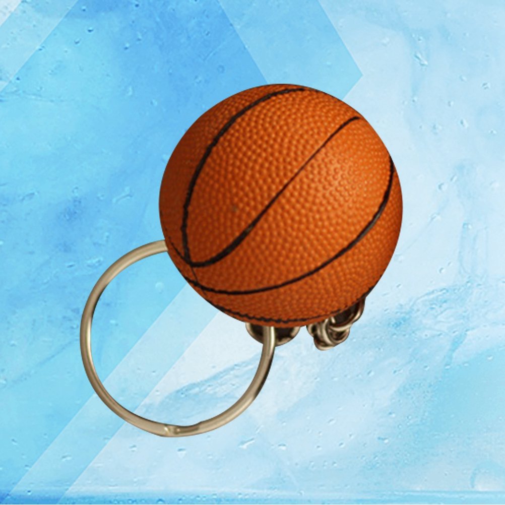 Orange Rough Surface Yeahibaby Basketball Keychain Porte Cles Basket Ball Ventilateurs Souvenir Cadeau Voiture Sac Pendentif 4cm Portes Cles Accessoires