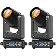 Betopper 260W Moving Head DJ Lights 12-CH DMX 8-Facet Prism 14 GOBO 13 Color COB Stage Spotlight Sound Activate Professional Master-Slave Party Light for Wedding, Party, Nightclub, Church, 2 Packs