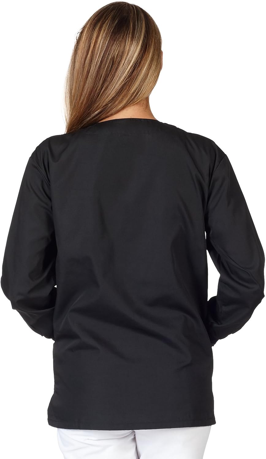 Natural Uniforms Women's Workwear Lightweight Warm Up Jacket (3X-Large, Black): Clothing