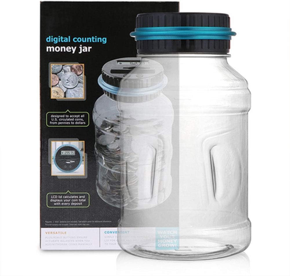 LCD Display Electronic Digital Counting Coin Bank Money Saving Box Jar Digital Piggy Bank for Pounds