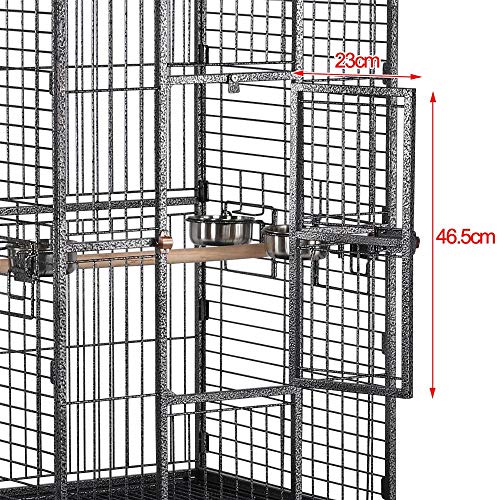 image for Yaheetech Wrought Iron Rolling Extra Large Open Playtop Bird Cage for 