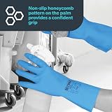 Nitrex 645 Chemical Resistant Gauntlet Gloves, Flock Lined Latex, Size 9, 10 view 5