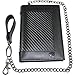 Carbon Fiber RFID Blocking Anti-Theft Passport Wallet w/ Removable Chain