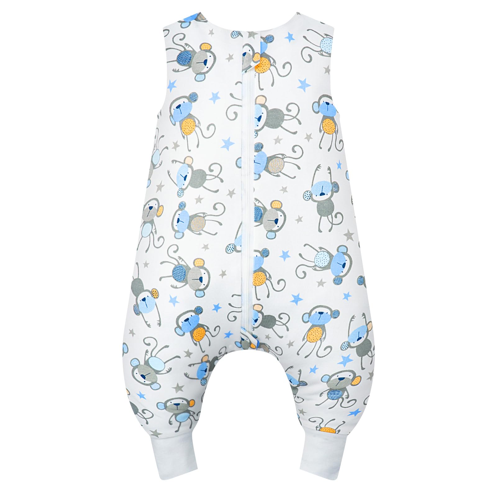 WYTbaby Baby Sleeping Bag With Legs 1.0 Tog, 100% Cotton Sleeveless Baby Sleep Sack Toddler Wearable Blanket For Boys And Girls, 70cm/6-18 months — image 1