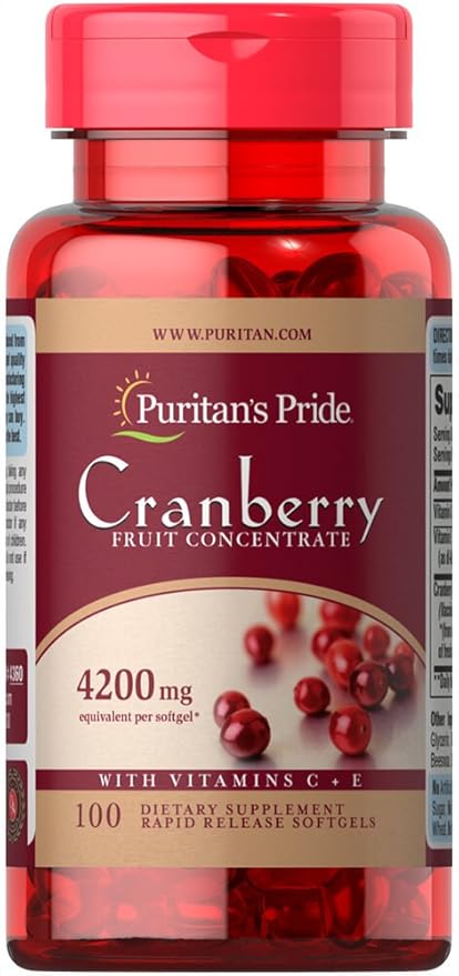 Amazon ピューリタンズプライド Puritan S Pride 濃縮クランベリー ビタミンc E配合 ソフトジェル Puritans Pride クランベリー