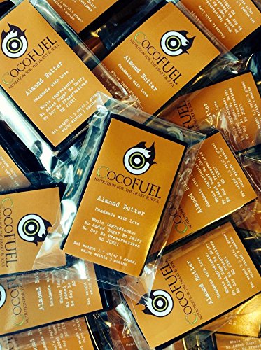 CocoFUEL Almond Butter Bar (1.5 oz). As seen in Whole Foods, North Atlantic Region - Hand Made in USA - Sugar Free - Dairy Free - Soy Free (12 Pack)