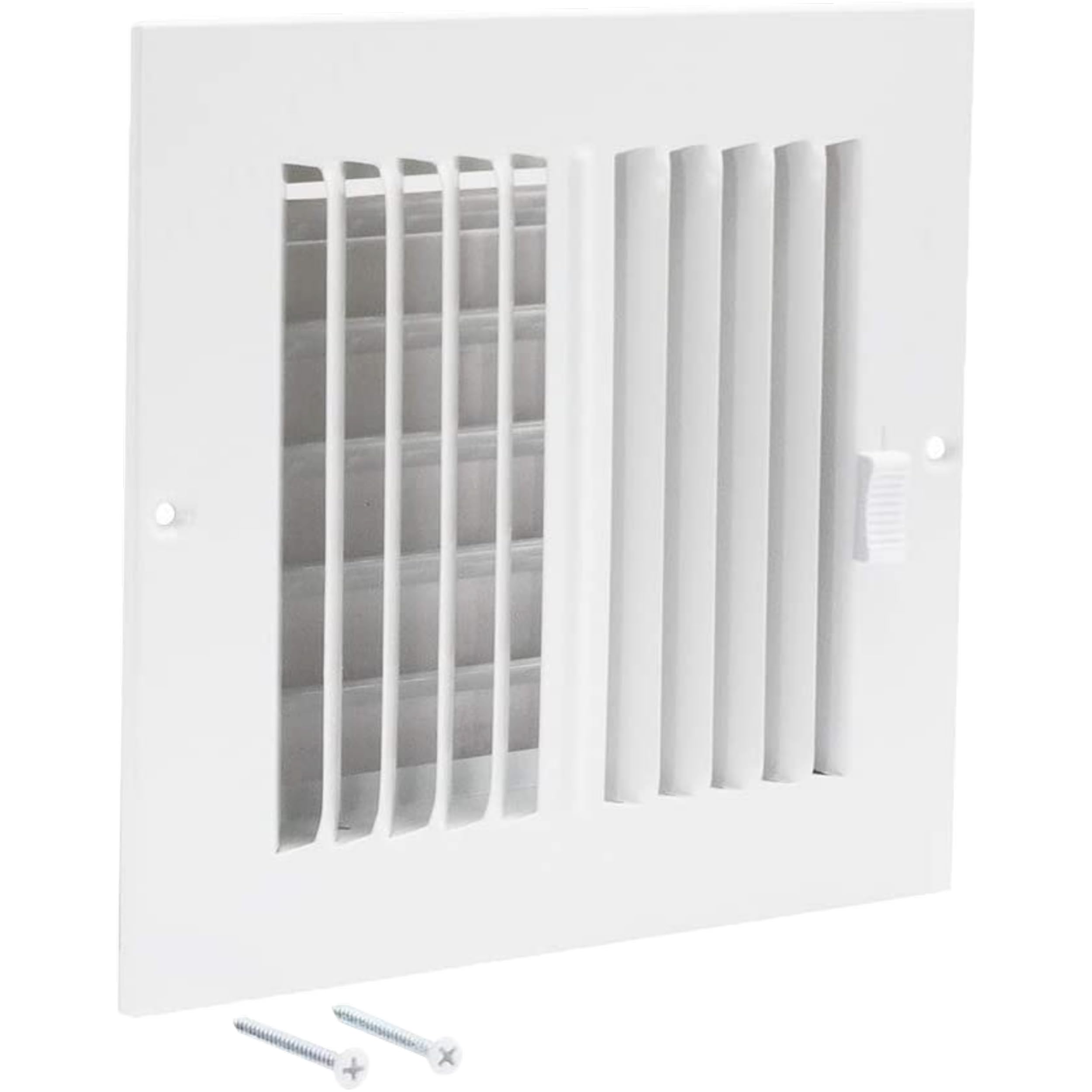 EZ-Flo 61660, White Two-Way Sidewall/Ceiling Register, 6 inch x 6 inch Opening, 6" x 6" โ image 1