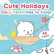 Amazon.com: Cute Holidays: Cozy Festivities to Color for Adults ...