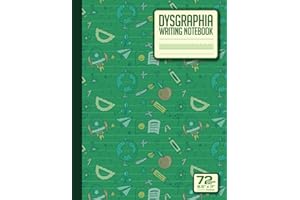 Dysgraphia Writing notebook: Pastel Colored Highlighted Handwriting Paper / 72 pages / 8.5x11 Inches/ For Primary Kids
