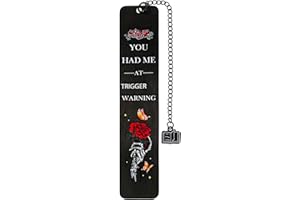 Gothic Bookmark - Gothic Aesthetic Page Marker Holder | You Had Me at Trigger Warning Bookmark,for Adults Avid Readers Club M