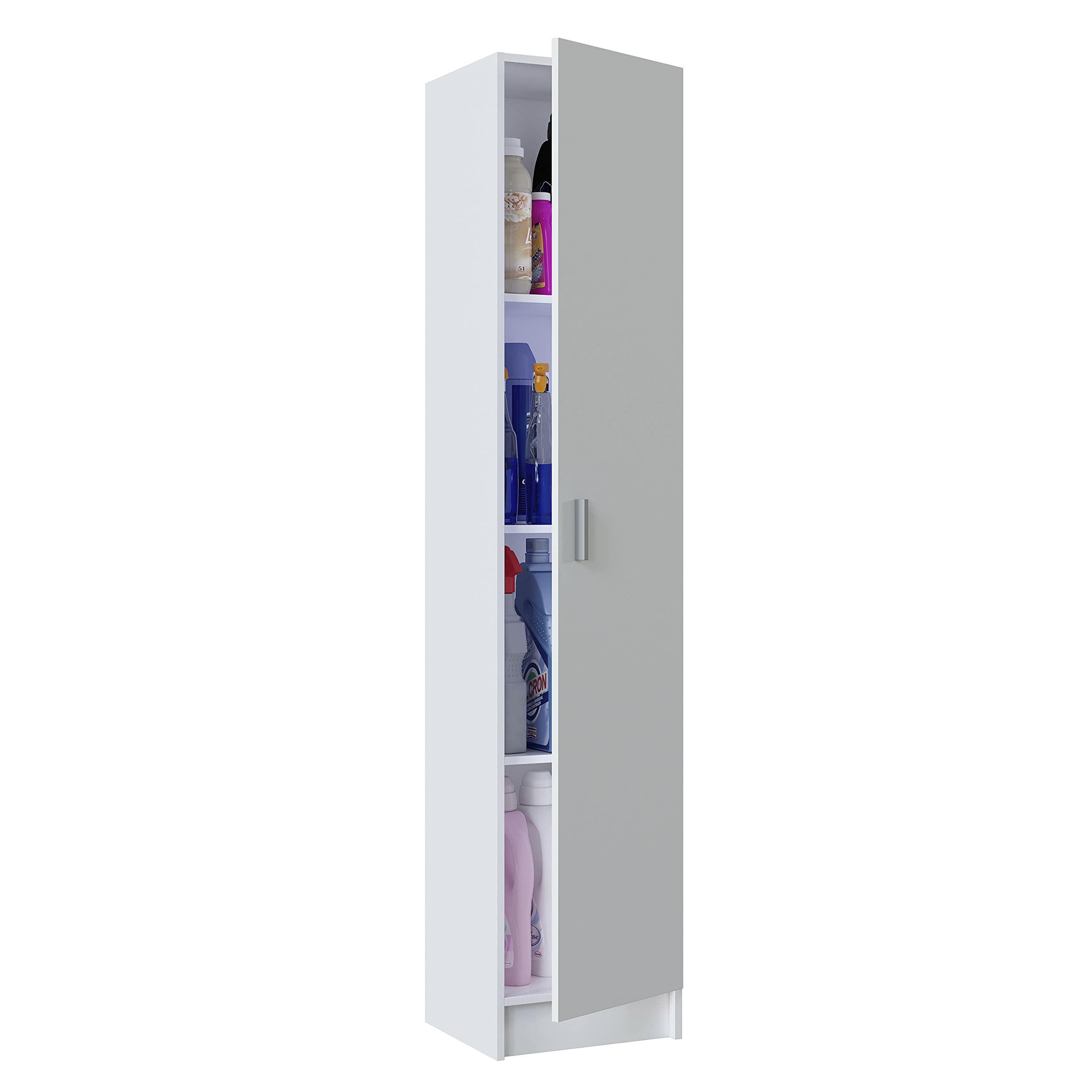 Habitdesign-Armario-Multiusos-1-Puerta-Columna-Acabado-en-Color-Blanco-Mate-Medidas-37-cm-Ancho-x-182-cm-Alto-x