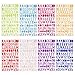 Sunmns Colorful Shiny Letter Gift Alphabet Sticker Self Adhesive Letters, 8 Sheets