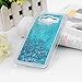 Grand Prime Case, Samsung Galaxy Grand Prime Case - Flowing Liquid Floating Bling Quicksand Glitter Sparkle Stars Hard PC Cover Cute Slim Protective Cover Stylus Pen Dust Plug by Badalink - Blue