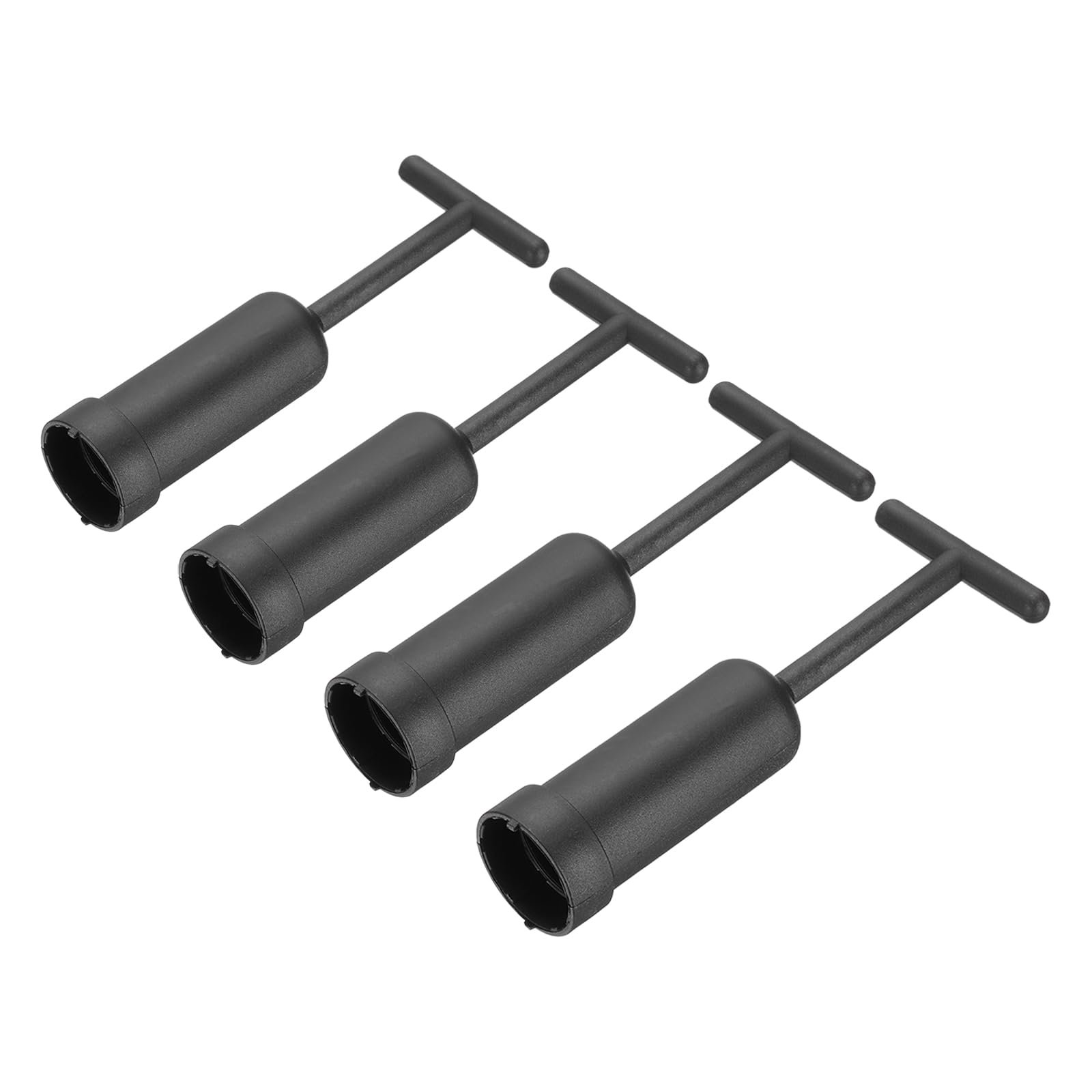 PATIKIL G9 Socket Ring Removal Tool, 4 Pcs PVC Plastic Light Replacing Accessories for Lamp Shade Collar Ring Retaining Ring Tool, 123mm Black