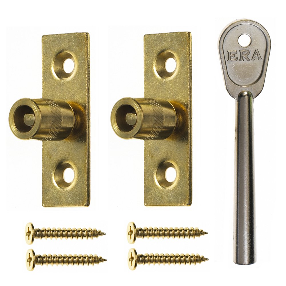 ERA 822 Sash Window Stop - PB 2 Locks + 1 Key Visi